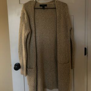 Forever 21 Long Cream/Tan Cardigan